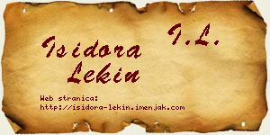 Isidora Lekin vizit kartica